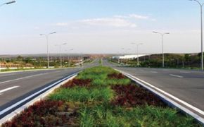 2011年承建的大陸新區(qū)市政東片區(qū)新村１、4路北段道路工程